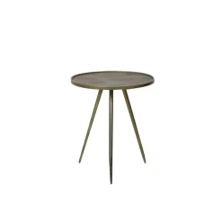 Bijzettafels-Light & Living Bijzettafel Ø51x60 cm ENVIRA antiek goud