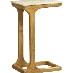 Bijzettafels-Leen Bakker Bijzettafel Zeno - naturel - 40x30x66 cm