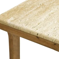 Bijzettafels-Leen Bakker Bijzettafel Zeno - naturel - 40x30x66 cm