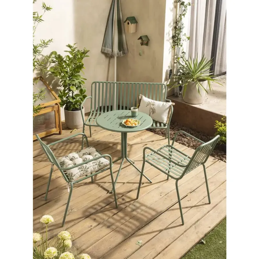 Tuintafels-Leen Bakker Bistrotafel Vence - groen - 70xØ60 cm