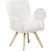 Fauteuils-Beliani BJARN - Fauteuil - Wit - Bouclé