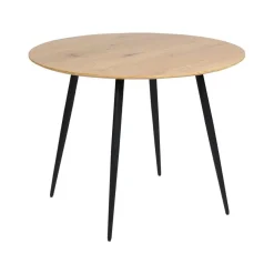 Beliani BJORKA - Ronde eettafel - Lichthout - 100 cm - MDF