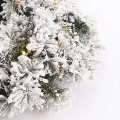 Kerstverlichting-Black Box Trees Dinsmore Kerstkrans - LED - Ø60 cm - Frosted Green