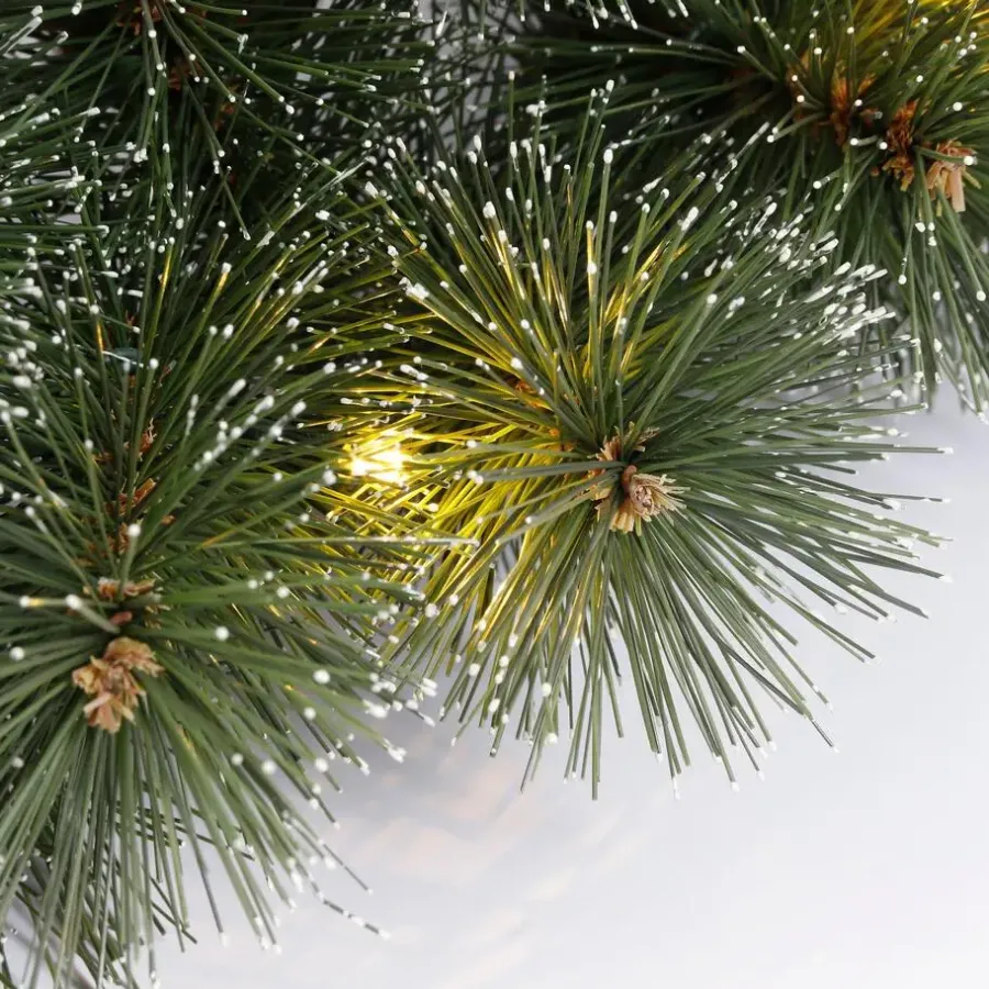 Kerstverlichting-Black Box Trees Glendon Kerstkrans met LED Verlichting - Ø60cm - Groen