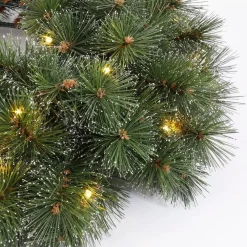 Kerstverlichting-Black Box Trees Glendon Kerstkrans met LED Verlichting - Ø60cm - Groen