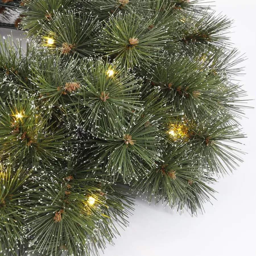 Kerstverlichting-Black Box Trees Glendon Kerstkrans met LED Verlichting - Ø60cm - Groen