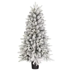 Kerstbomen-Black Box Trees Grimshaw Kunstkerstboom in Pot - H120 x Ø60 cm - Groen