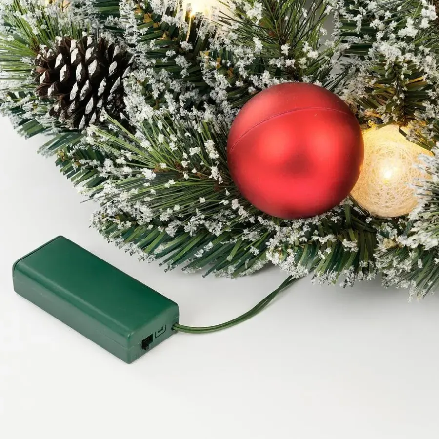 Kerstverlichting-Black Box Trees Kaprun Kerstkrans met Verlichting - Ø45 cm