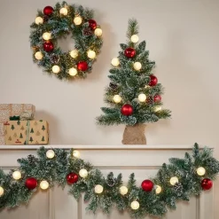 Kerstverlichting-Black Box Trees Kaprun Kerstkrans met Verlichting - Ø45 cm