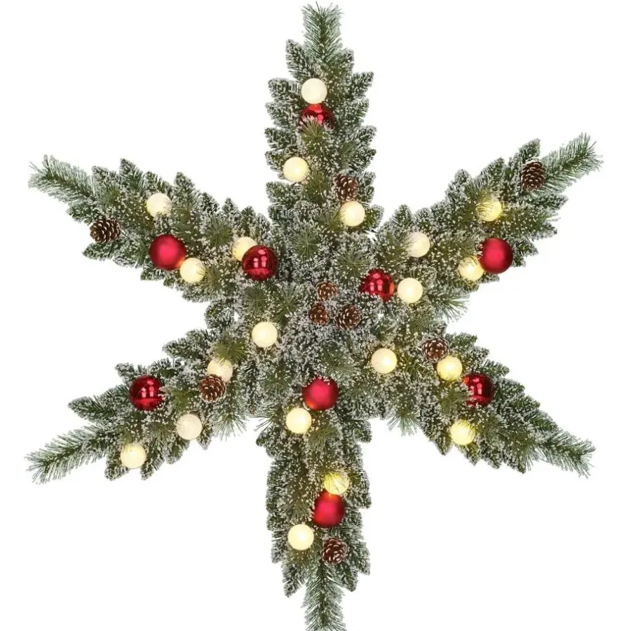 Kerstverlichting-Black Box Trees Kaprun Kerstkrans Ster met Verlichting - Ø90 cm