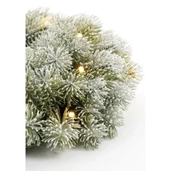 Kerstverlichting-Black Box Trees Nagoya Kerstkrans met Verlichting - H12 x Ø60 cm - Groen