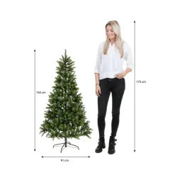 Kerstbomen-Black Box Trees Nagoya Kunstkerstboom - H150 x Ø91 cm - Groen