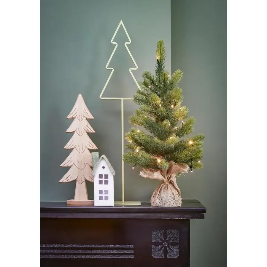Kerstbomen-Black Box Trees Nagoya Kunstkerstboom met Verlichting - H60 x Ø44 cm