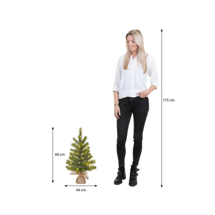 Kerstbomen-Black Box Trees Nagoya Kunstkerstboom met Verlichting - H60 x Ø44 cm