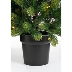 Kerstbomen-Black Box Trees Nagoya Set van 2 Kerstbomen en 1 Krans - H90 x Ø45 cm