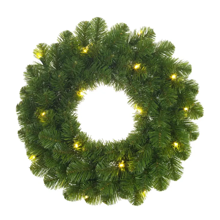 Black Box Trees Norton Kerstkrans met LED Ø60 cm Groen