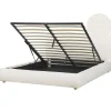 Beliani BLAGNAC - Bed met opbergruimte - Wit - 160 x 200 cm - Bouclé