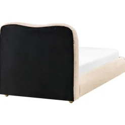 1-Persoons Bedden-Leen Bakker BLAGNAC - Bed met opbergruimte - Lichtbeige - 90 x 200 cm - Bouclé