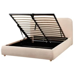Twijfelaars-Leen Bakker BLAGNAC - Tweepersoonsbed - Beige - 140 x 200 cm - Bouclé