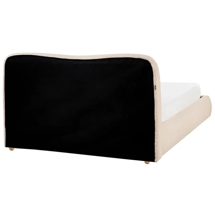 Twijfelaars-Leen Bakker BLAGNAC - Tweepersoonsbed - Beige - 140 x 200 cm - Bouclé