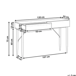 Leen Bakker BLYTHE - Consoletafel - Zwart/Bruin - MDF