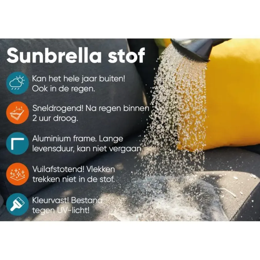 Loungesets-ZITT Outdoor Boavista/Toronto loungeset - Heritage leaf - 3-delig - Links