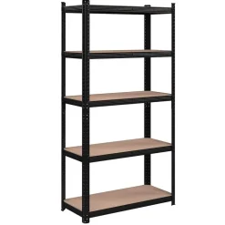 Stellingkasten-Bobbel Home Bobbel Garden- Stellingkast - 5 planken - 180 x 90 x 40 cm - Zwart