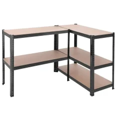 Stellingkasten-Bobbel Home Bobbel Garden- Stellingkast - 5 planken - 180 x 90 x 40 cm - Zwart
