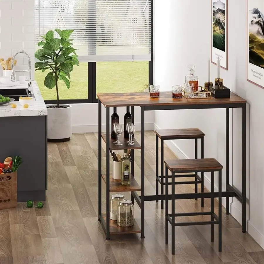 Bobbel Home - Bartafel - Donkerbruin - 109 x 60 x 100 cm