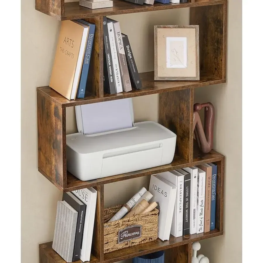 Boekenkasten|Boekenkasten-Bobbel Home - Boekenkast - Kubus - 6 Compartimenten - Bruin