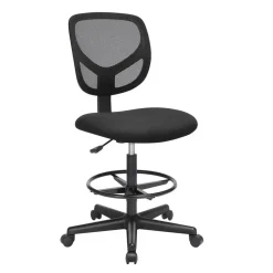 Bureaustoelen|Bureaustoelen-Bobbel Home - Ergonomische bureaustoel - Verstelbare voetsteun - Zwart