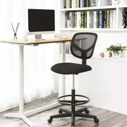 Bureaustoelen|Bureaustoelen-Bobbel Home - Ergonomische bureaustoel - Verstelbare voetsteun - Zwart