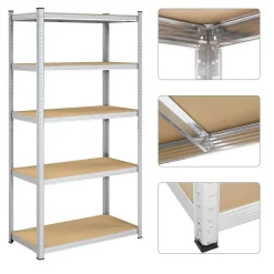 Stellingkasten-Parya Bobbel Home - Kelderkast - 200 x 100 x 50 cm - Zilverkleurig