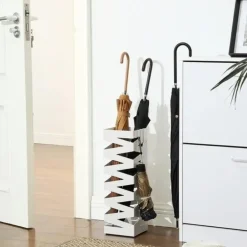 Kapstokken-Bobbel Home - parapluhouder, metaal, vierkant, 4 haken
