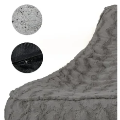 Zitzakken-Bobbel Home - Zitzak Stoelvorm - Florance - Faux fur - Zitstoel - 100 liter -