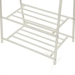 Kledingrekken|Kledingrekken-Parya Home Bobbel Home kledingrek kapstok met 2 schoenplanken Wit