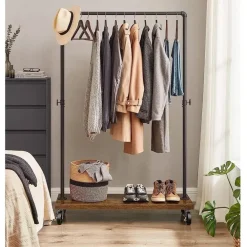 Bobbel Home Kledingrek Metaal - Zwart en bruin