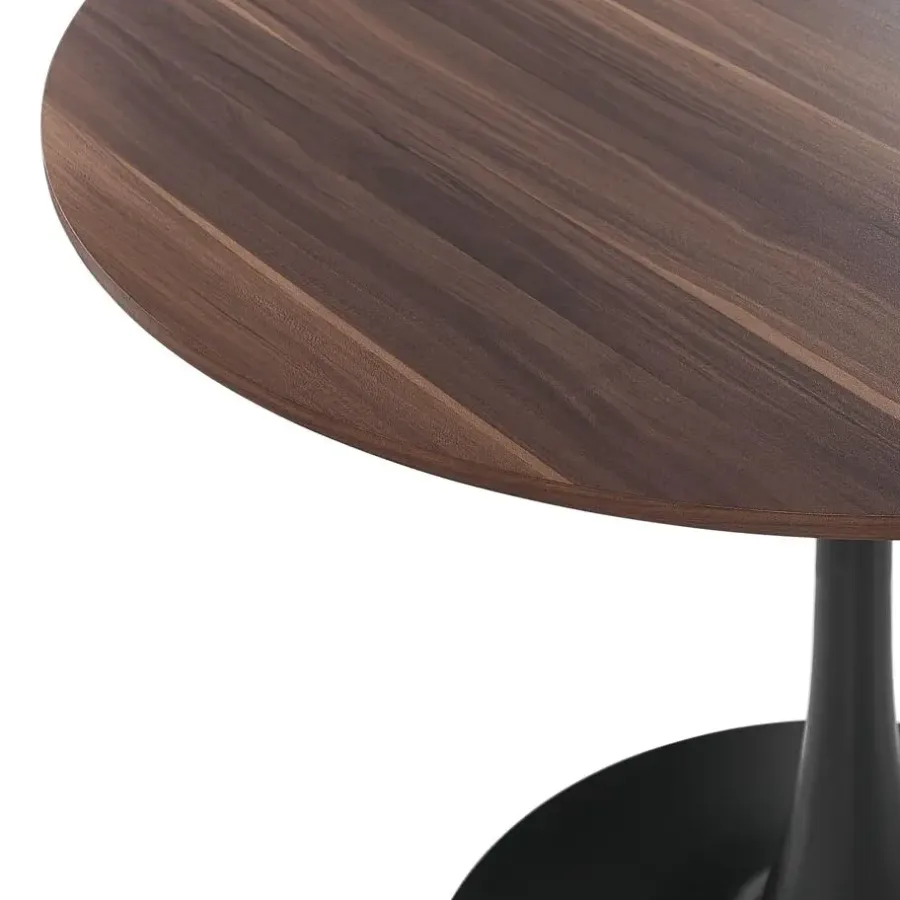 Ronde Eettafels-Beliani BOCA - Ronde eettafel - Donkere houtkleur - 90 cm - MDF