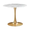 Beliani BOCA - Ronde eettafel - Wit/Goud - 90 cm - MDF
