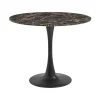Beliani BOCA - Ronde eettafel - Zwart/Goud - 90 cm - MDF