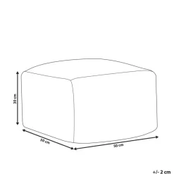 Poefen-Leen Bakker BODLA - Buitenpoef - Beige - 50 x 50 cm - Synthetisch materiaal