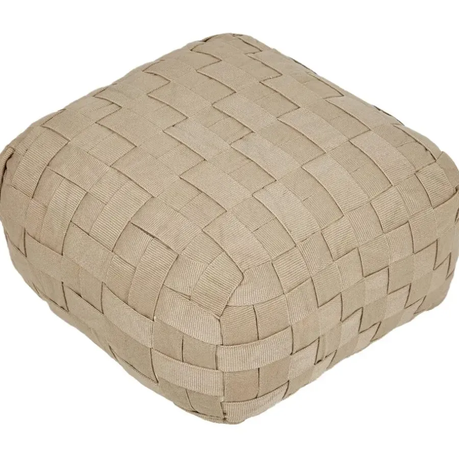 Poefen-Leen Bakker BODLA - Buitenpoef - Beige - 50 x 50 cm - Synthetisch materiaal