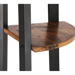 Merkloos Boekenkast - hoekkast - 4 legplanken - 34x125x34 cm - vintage bruin
