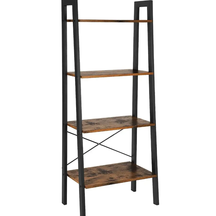 Boekenkasten|Boekenkasten-Merkloos Boekenkast - industriële look - 56x137x34 cm - vintage bruin