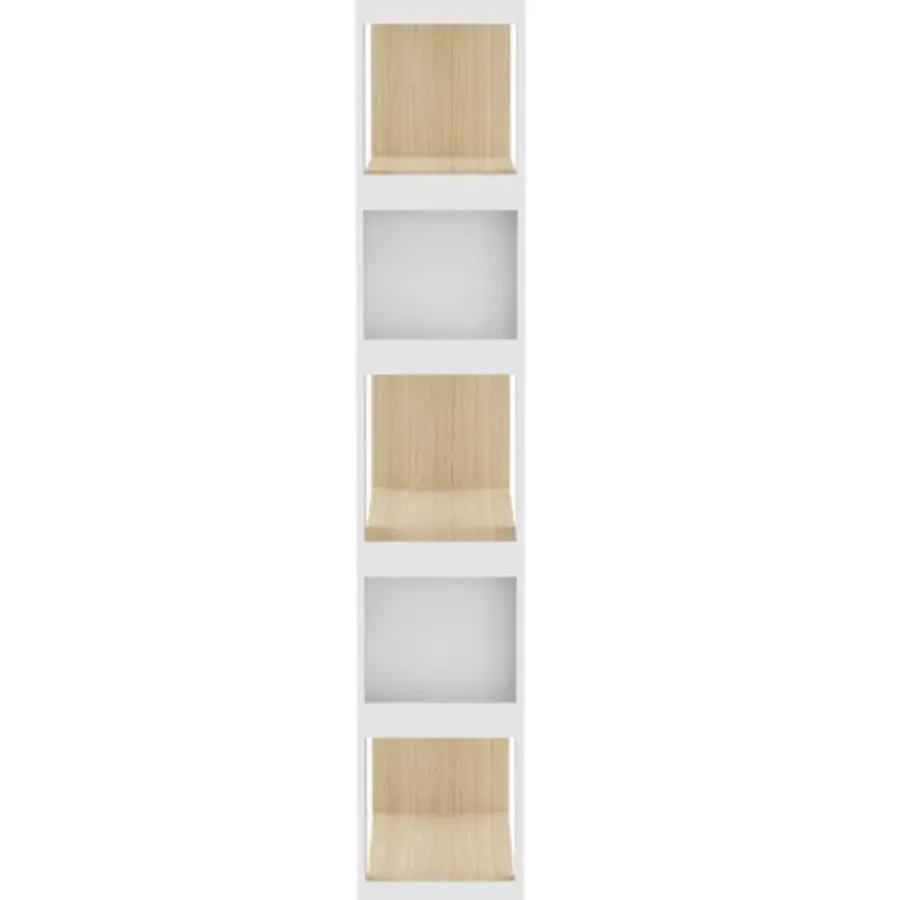 Leen Bakker Boekenkast Ellana 7 open vakken-lichte eik/wit