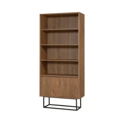Boekenkasten|Boekenkasten-Arabic House Boekenkast Walnoot Bruin Melamine - 80x36x182cm - Rea