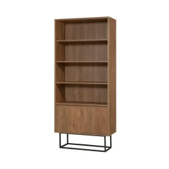 Boekenkasten|Boekenkasten-Arabic House Boekenkast Walnoot Bruin Melamine - 80x36x182cm - Rea