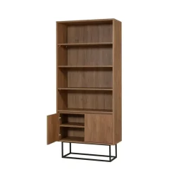 Boekenkasten|Boekenkasten-Arabic House Boekenkast Walnoot Bruin Melamine - 80x36x182cm - Rea