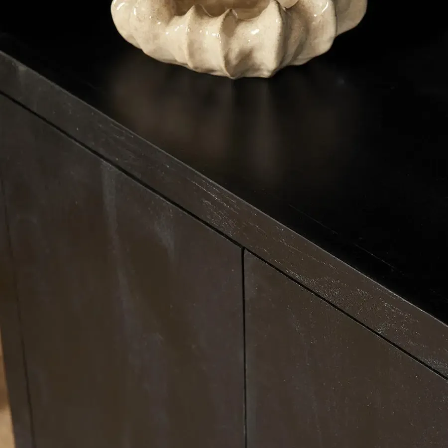 StarFurn Boekenkast Zwart Hout - 90x45x200cm - Brussel