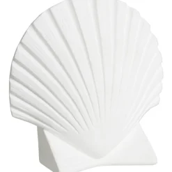 Beelden-Leen Bakker Boekensteun Schelp - off-white - 16x16x5 cm
